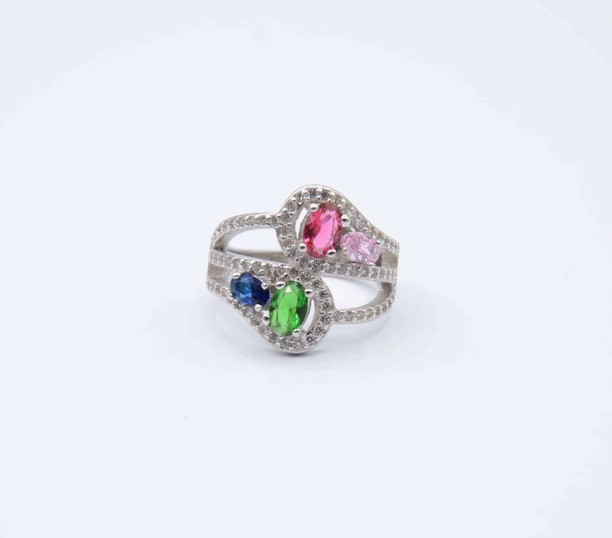 Multicolour Silver Ring - Al Noor Gems & Jewellers