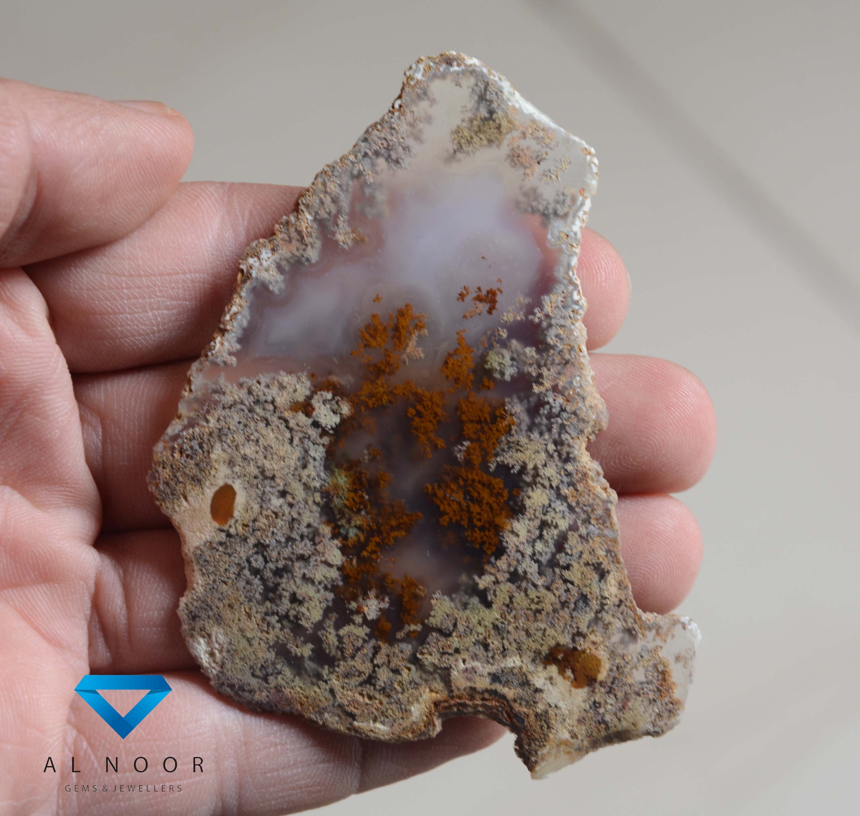 Natural Moss Agate Polished Slab - Silver Jewellery and Gemstones