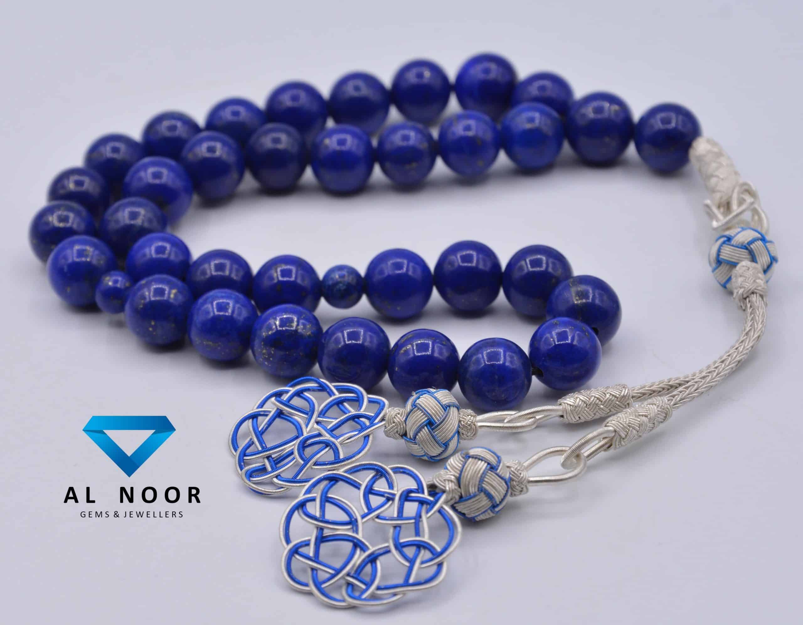 Natural Lapis Tasbih - 33 Beads - Al Noor Gems & Jewellers