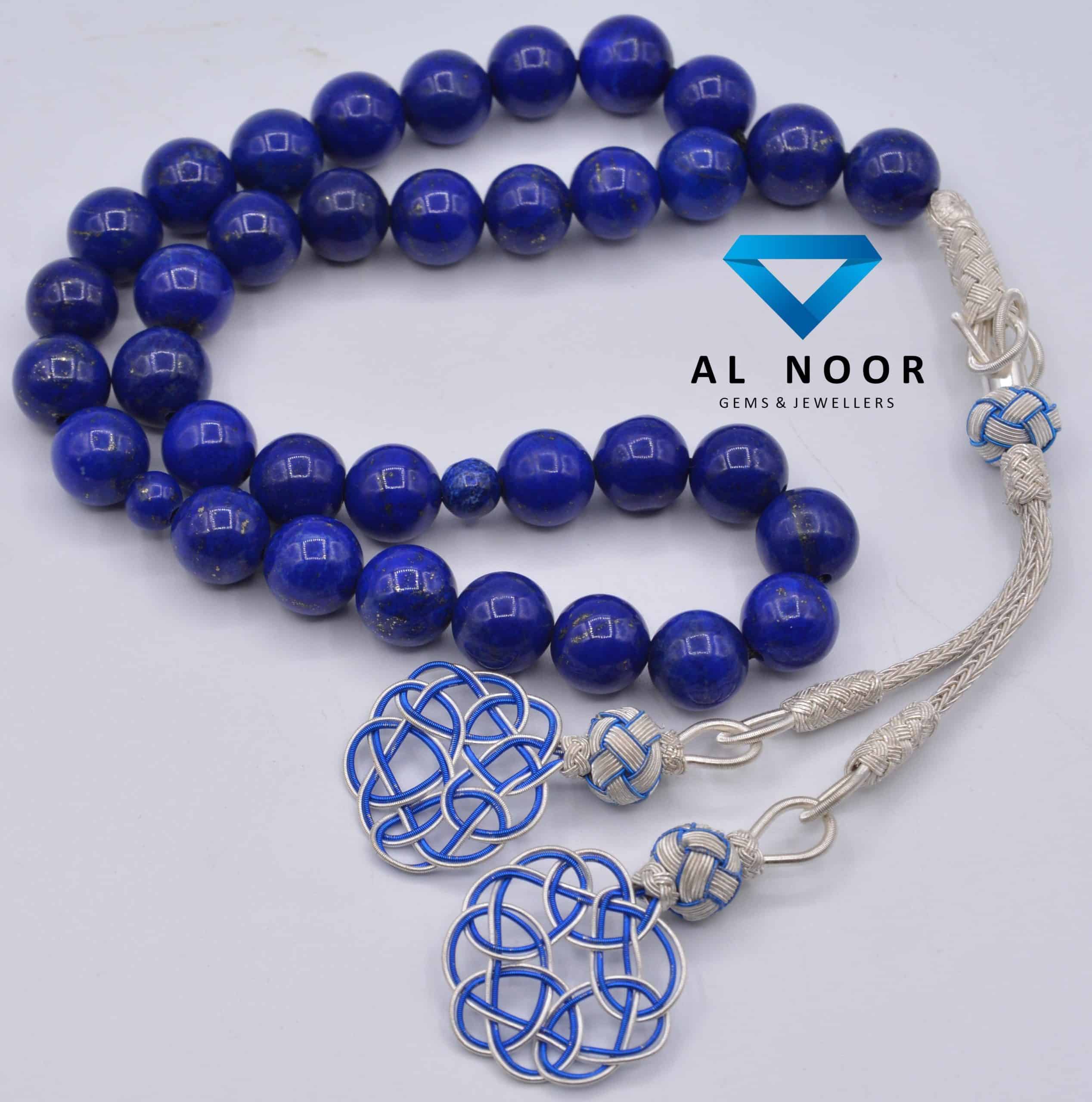 Natural Lapis Tasbih - 33 Beads - Al Noor Gems & Jewellers