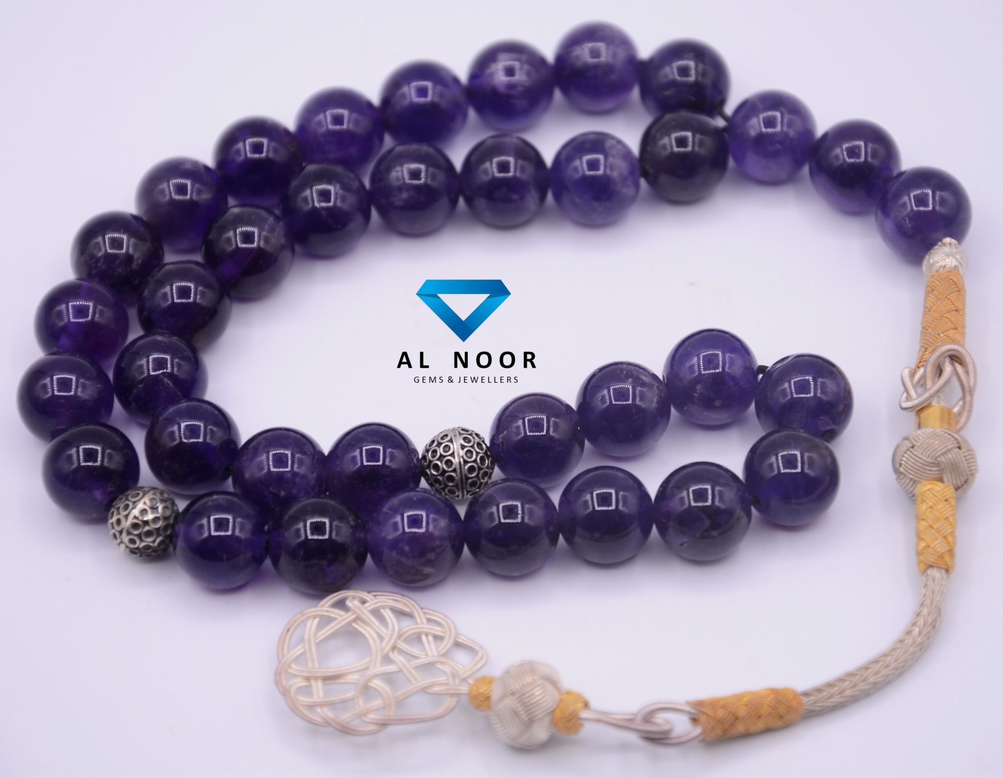 Natural Amethyst Tasbih - 33 Beads - Al Noor Gems & Jewellers